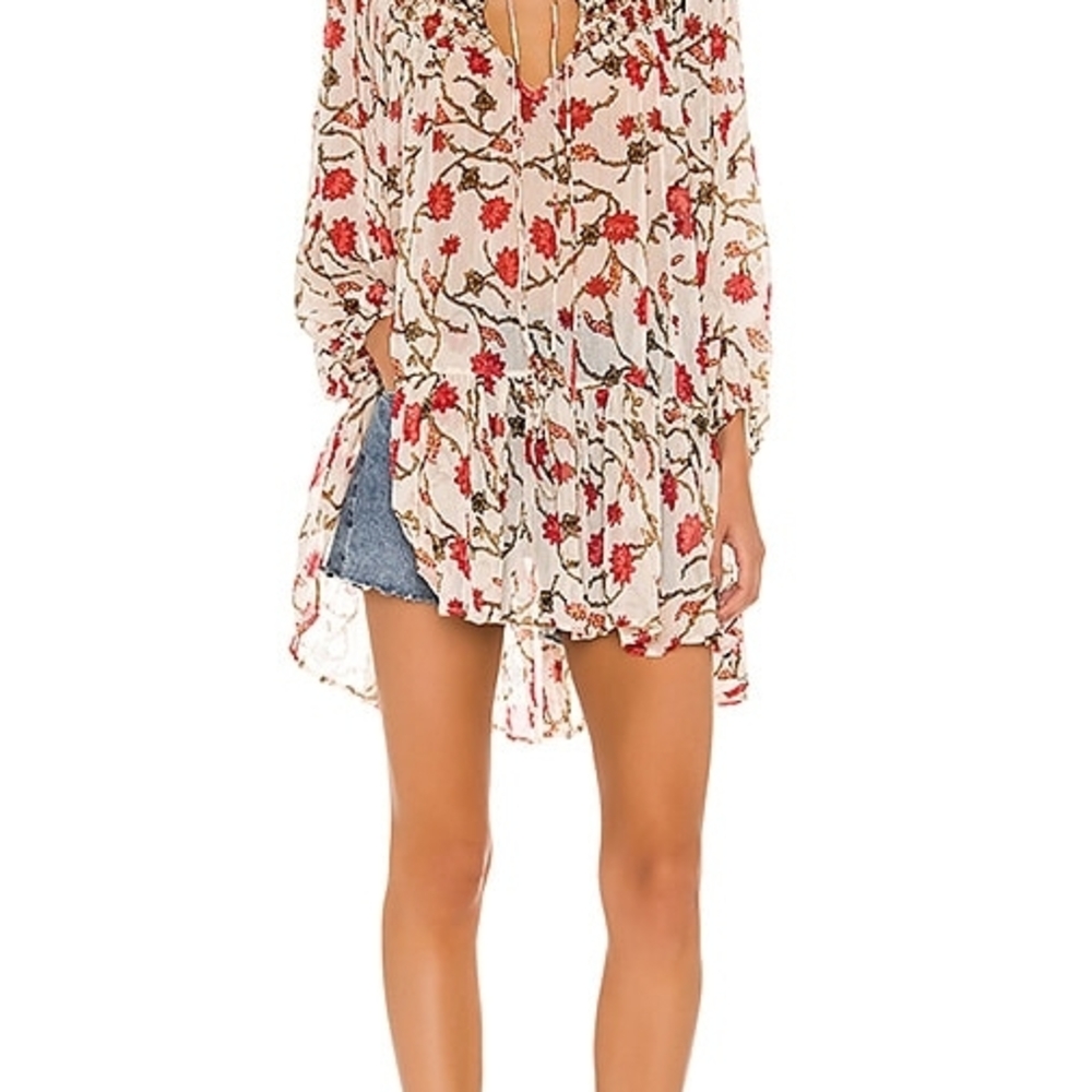FREE PEOPLE Floral Print Boho Tunic Dress